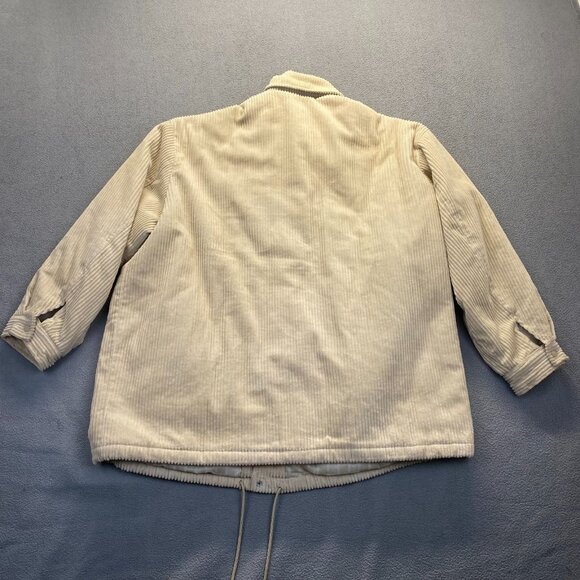 Collusion Men's Cotton Snap Button Front Beige Corduroy Jacket Coat Size 3XL - Picture 2 of 13